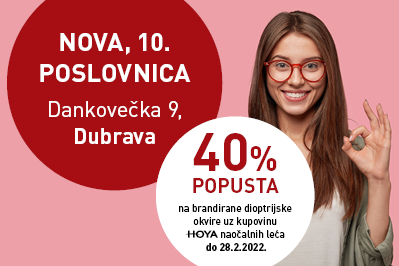 40% popusta povodom otvorenja optike Monokl u Dubravi