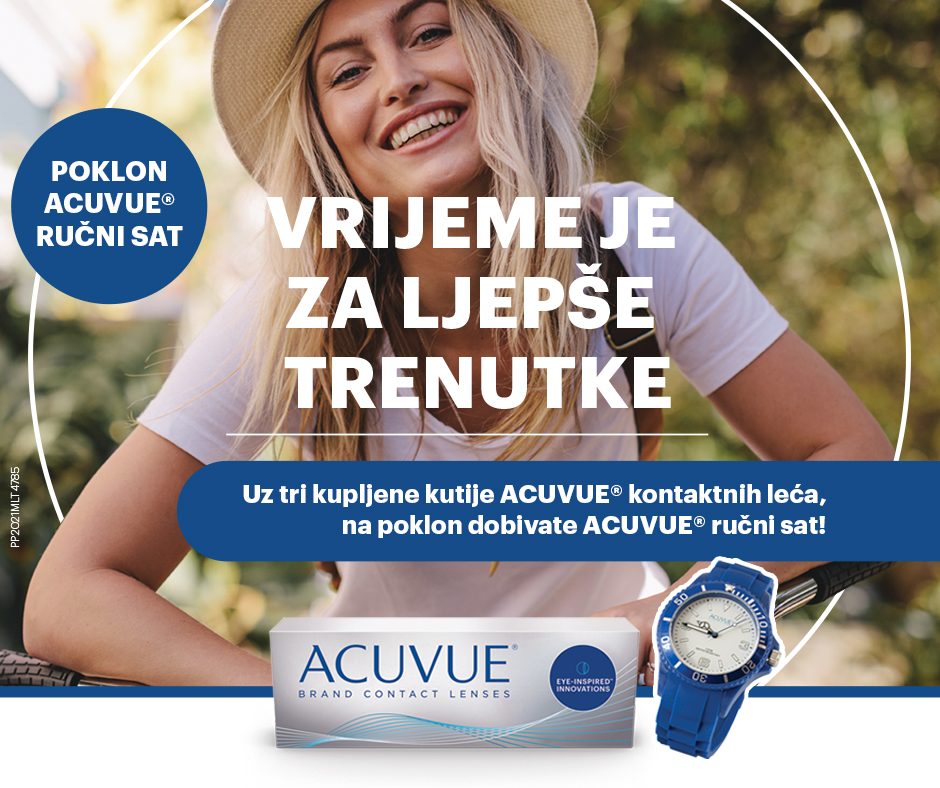 Poklon Acuvue sat uz kupovinu tri kutije Acuvue kontaktnih leća 